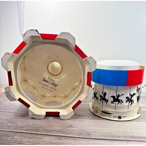 Department 56 THE CARNIVAL CAROUSEL Musical Porcelain Original BOX Snow Village - Picture 15 of 17
